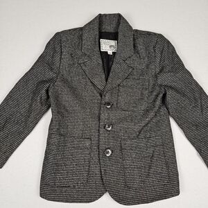Vintage Tweed Boys Blazer Coat Jacket Size 4 Made in USA Monkey Wear Victorian